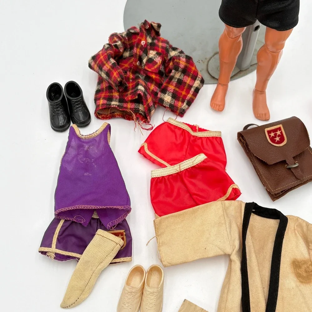 Vintage Mattel Big Jim Action Figure Lot 1970s Clothes Accessories Karate Gear